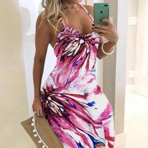 Tie-dye Multicolor Maxi Plus Size Dress NWOT